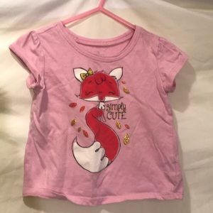 Girls 18-24 month pink tee with Fox